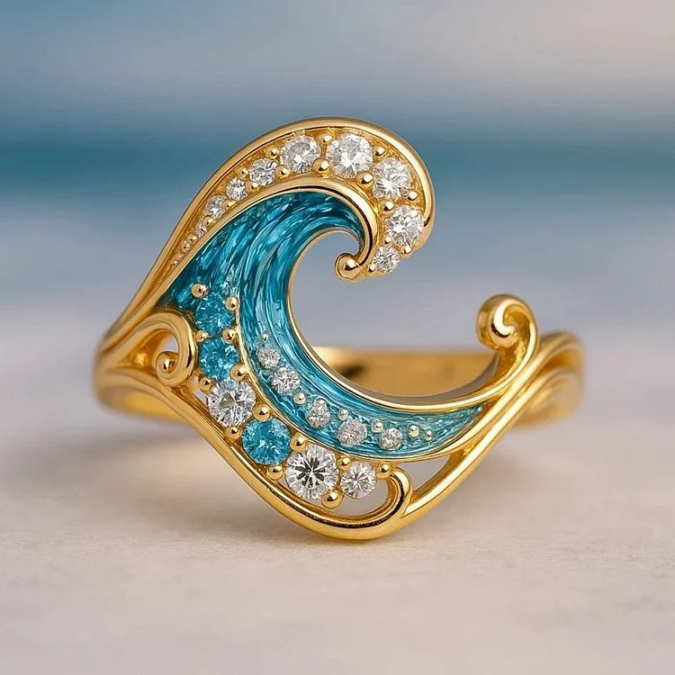 Anel Criativo Wave Gold