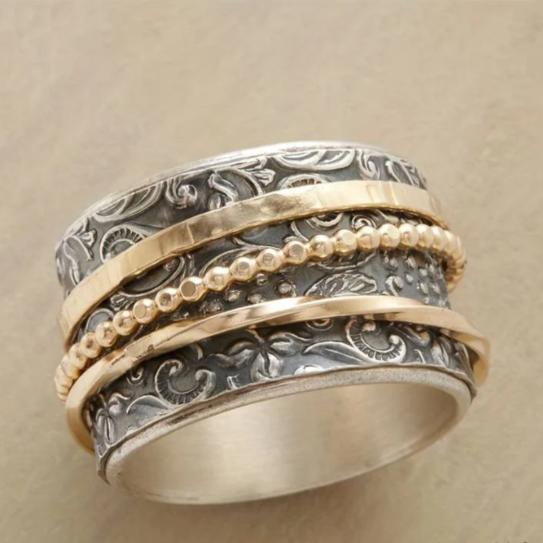 RADIANCE - Anel Vintage em Ouro e Prata
