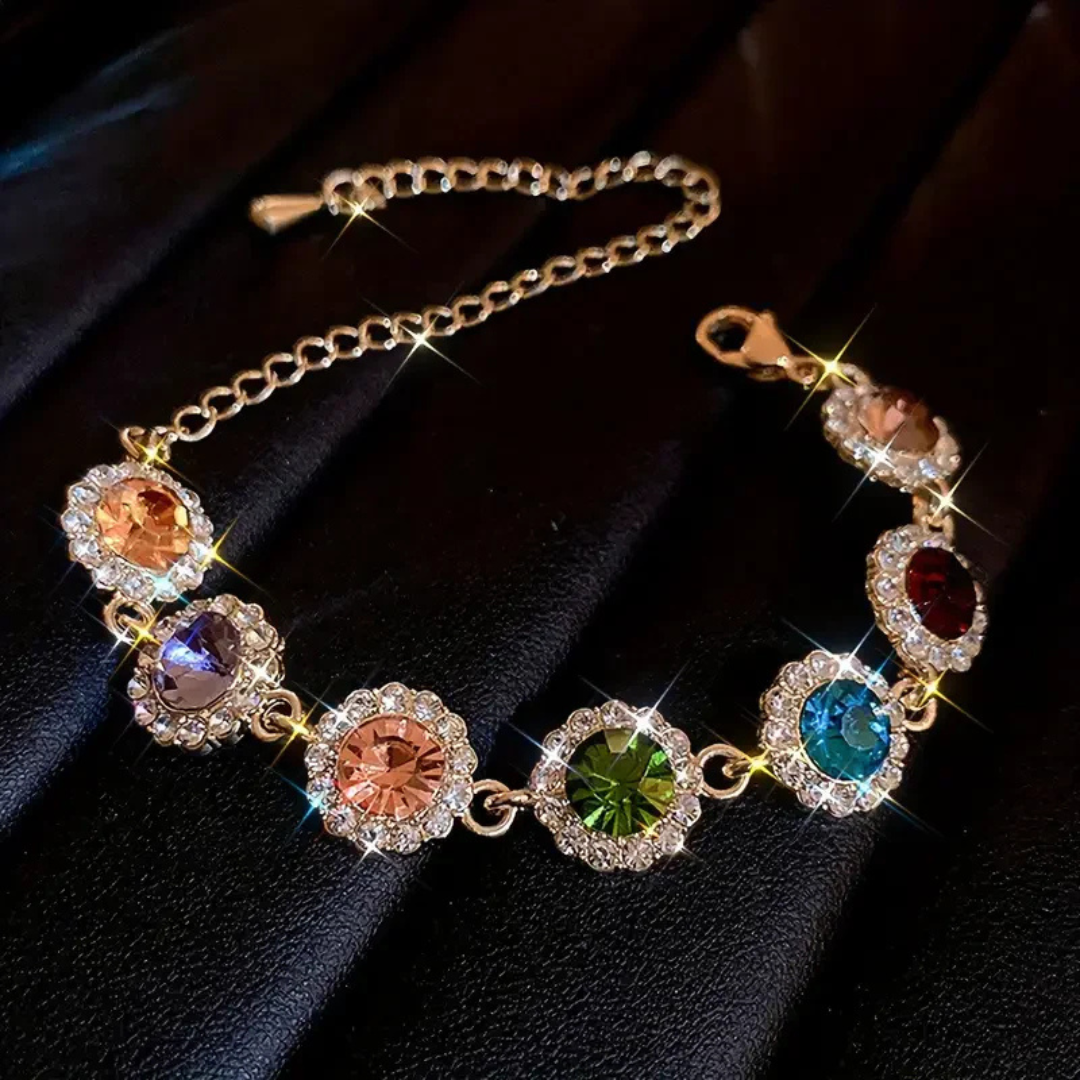 Pulseira com Zircônias Coloridas