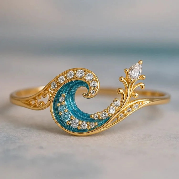 Anel Criativo Wave Gold