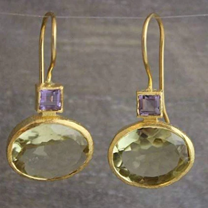 Brincos Vintage em Verde e Ouro