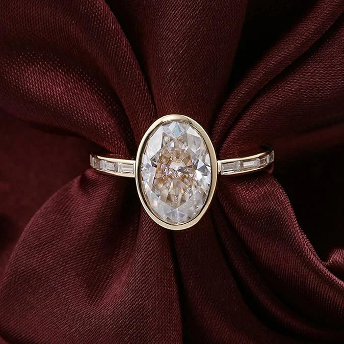 Joy - Anel de Moissanite Branco