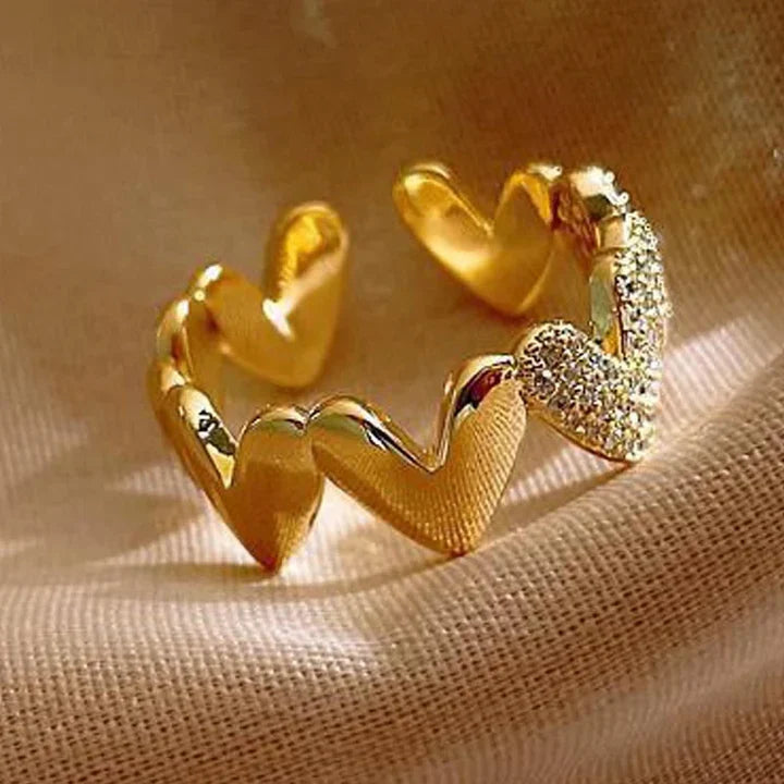 Anel Dourado Spark Herz