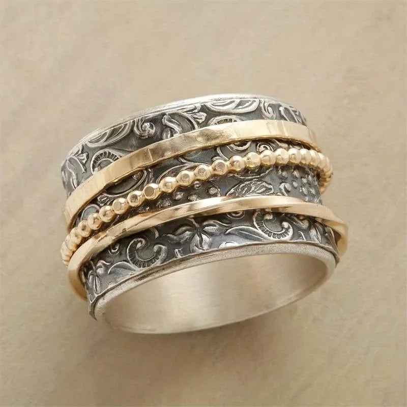 Anel vintage com zirconia incrustada Tokyo