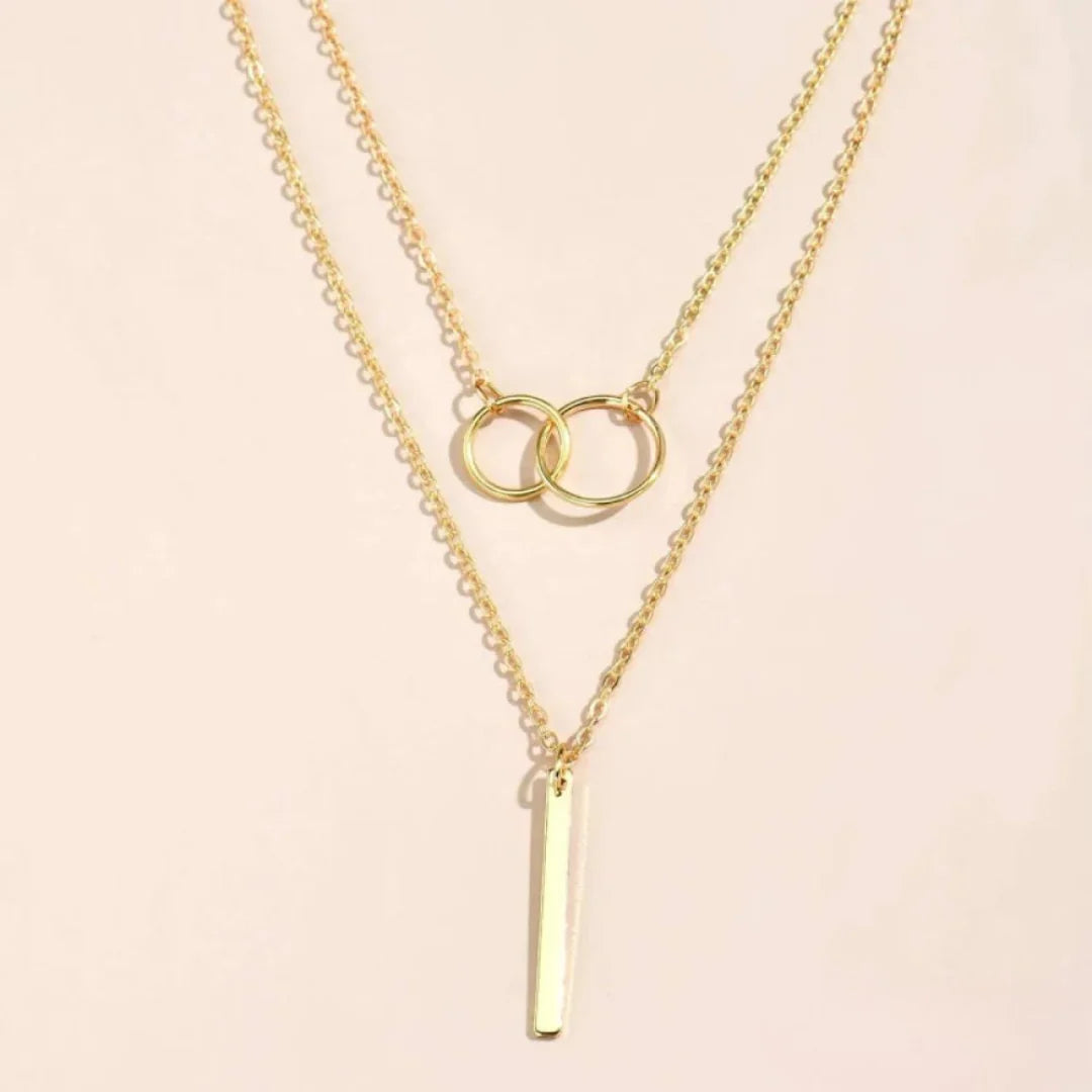 Colar Círculo Dourado Vintage