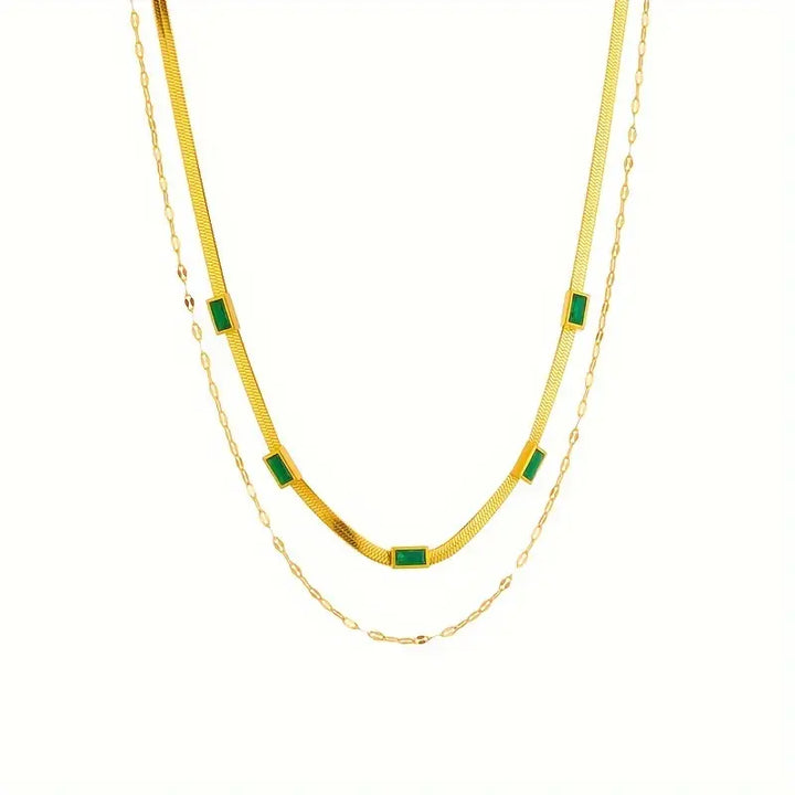 Colar Retro de Duas Camadas Sorella Gem