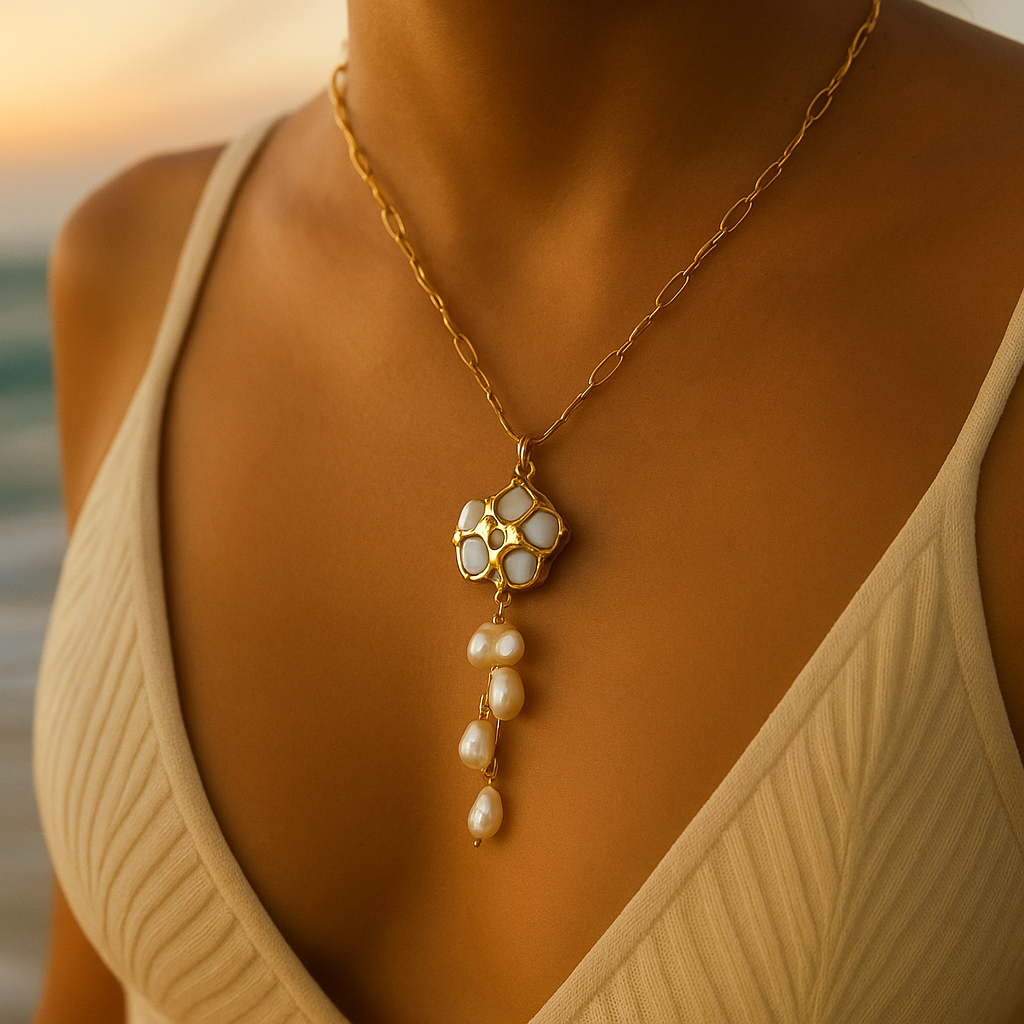 Anemonea | Colar com pérolas