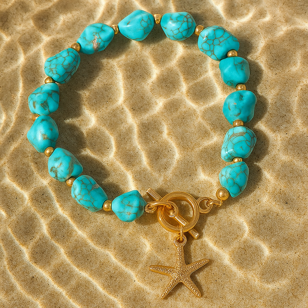 Siris | Pulseira Azul Inspirada no Fundo do Mar