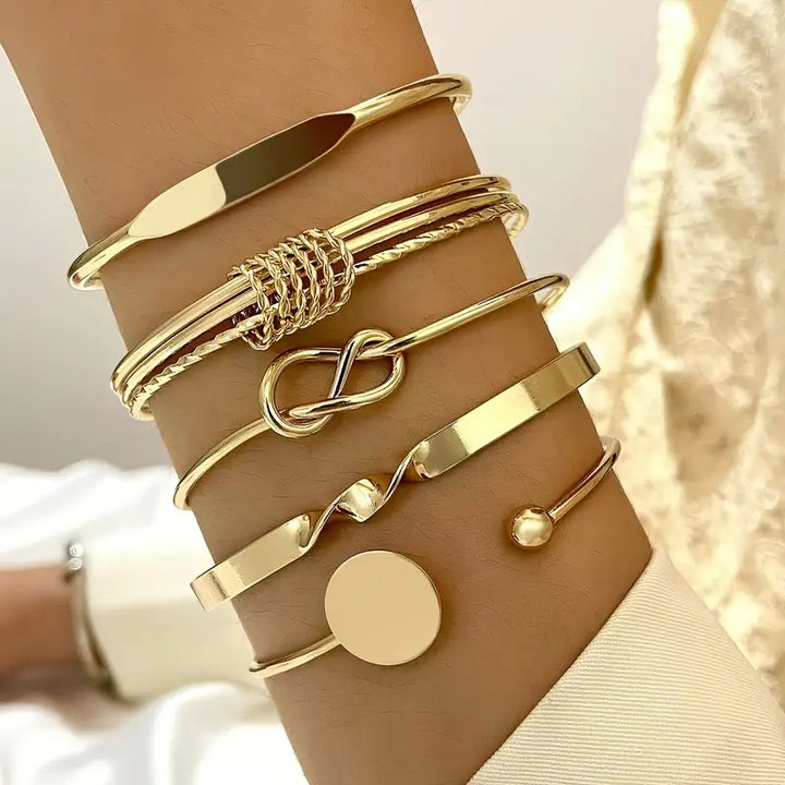 Conjunto de Pulseiras Elegância Knotada