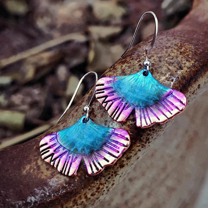 Brincos boho de borboleta azul em prata de lei