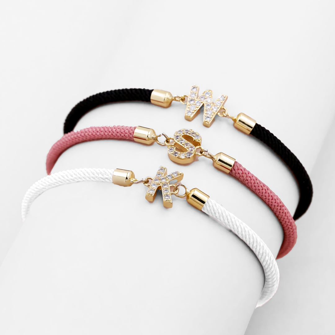 Pulseira Inicial de Diamante Personalizada Unity