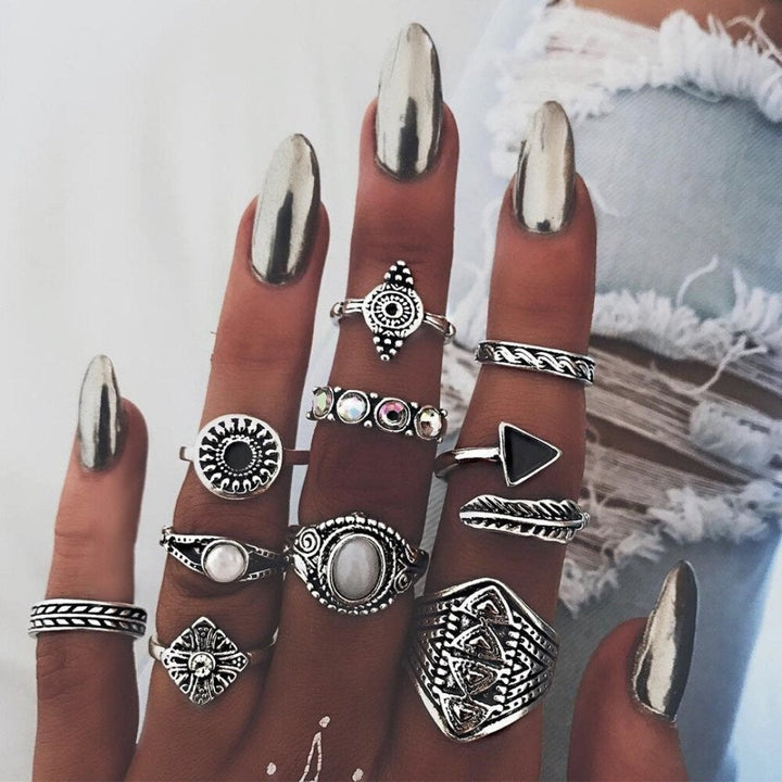 Conjunto Exclusivo de 8 a 12 Anéis Premium