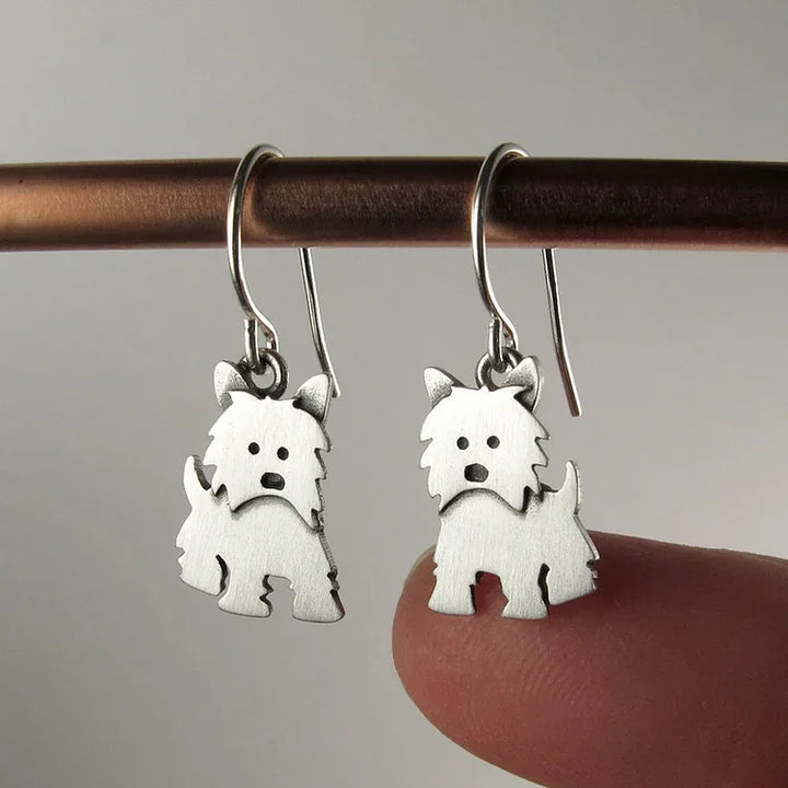 Brincos minúsculos Westie