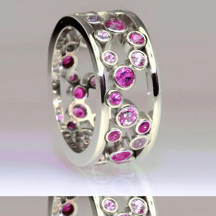Vintage Inlaid Zirconia Silver Ring