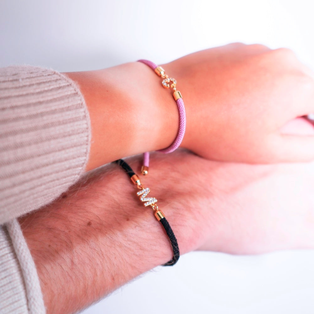 Pulseira Inicial de Diamante Personalizada Unity