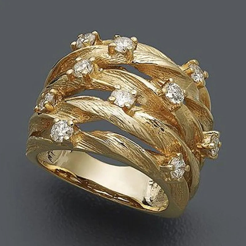 Anel Boho Vintage em Ouro