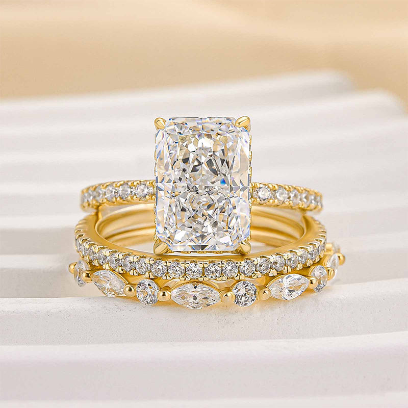 Conjunto de Anéis de Casamento Jaily 3PC