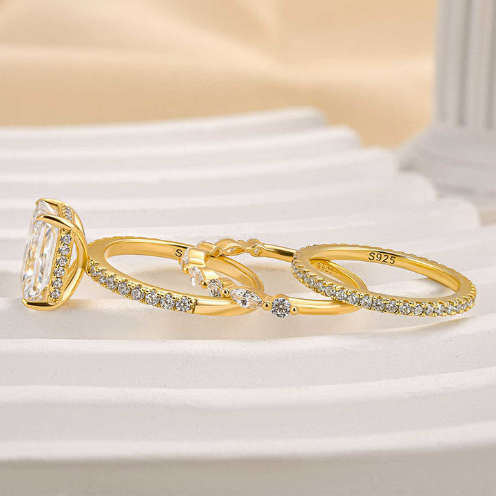 Conjunto de Anéis de Casamento Jaily 3PC