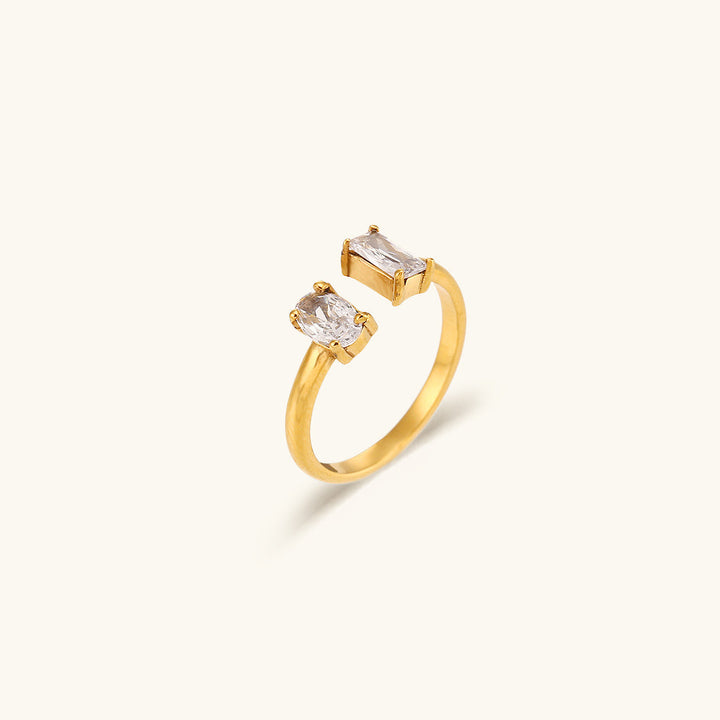 Anel com Pedra Preciosa Fedilia | Dourado