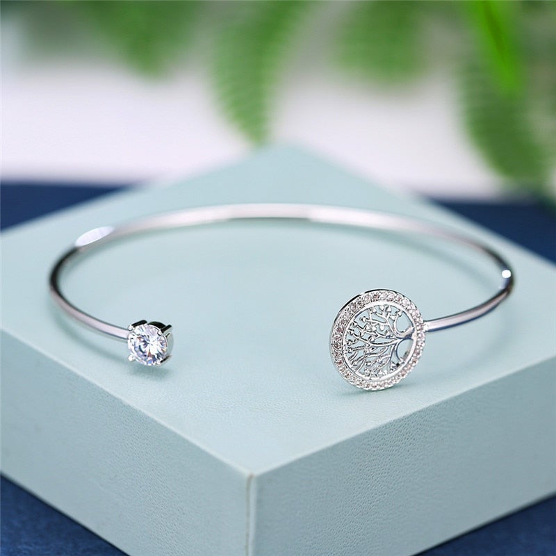 Ajustável Pulseira com Design de Árvore da Vida