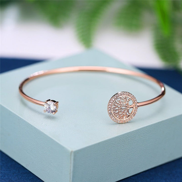 Ajustável Pulseira com Design de Árvore da Vida