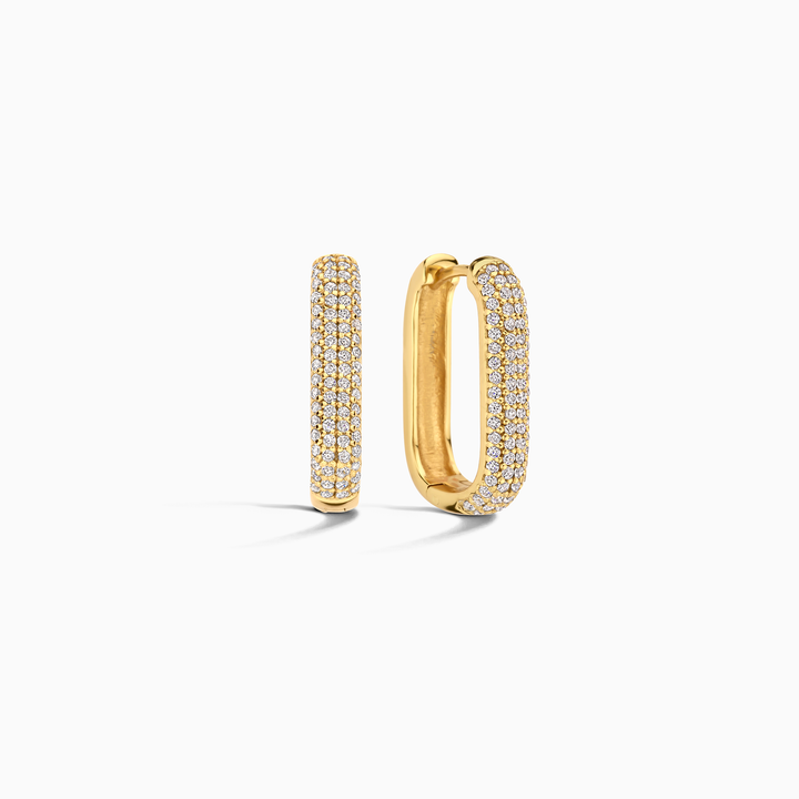 Brincos Icon Pavê Grandes | Dourado