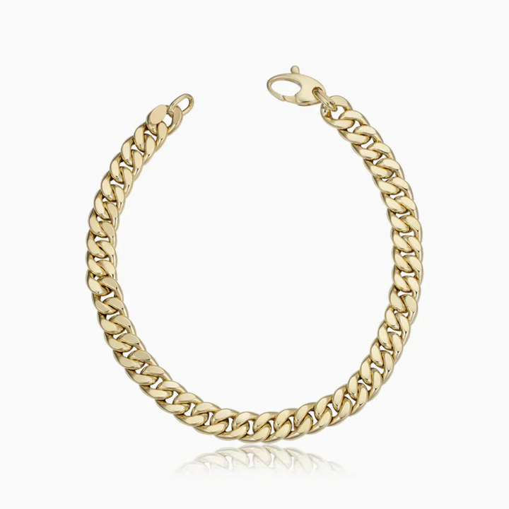 Pulseira Cubana Dourada Clássica