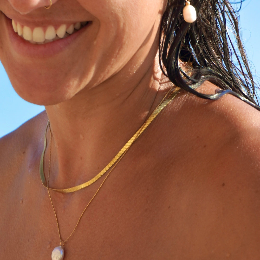 COLAR "MEDITERRÂNEO" EM CAMADAS COM PONTO DE HERRINGBONE