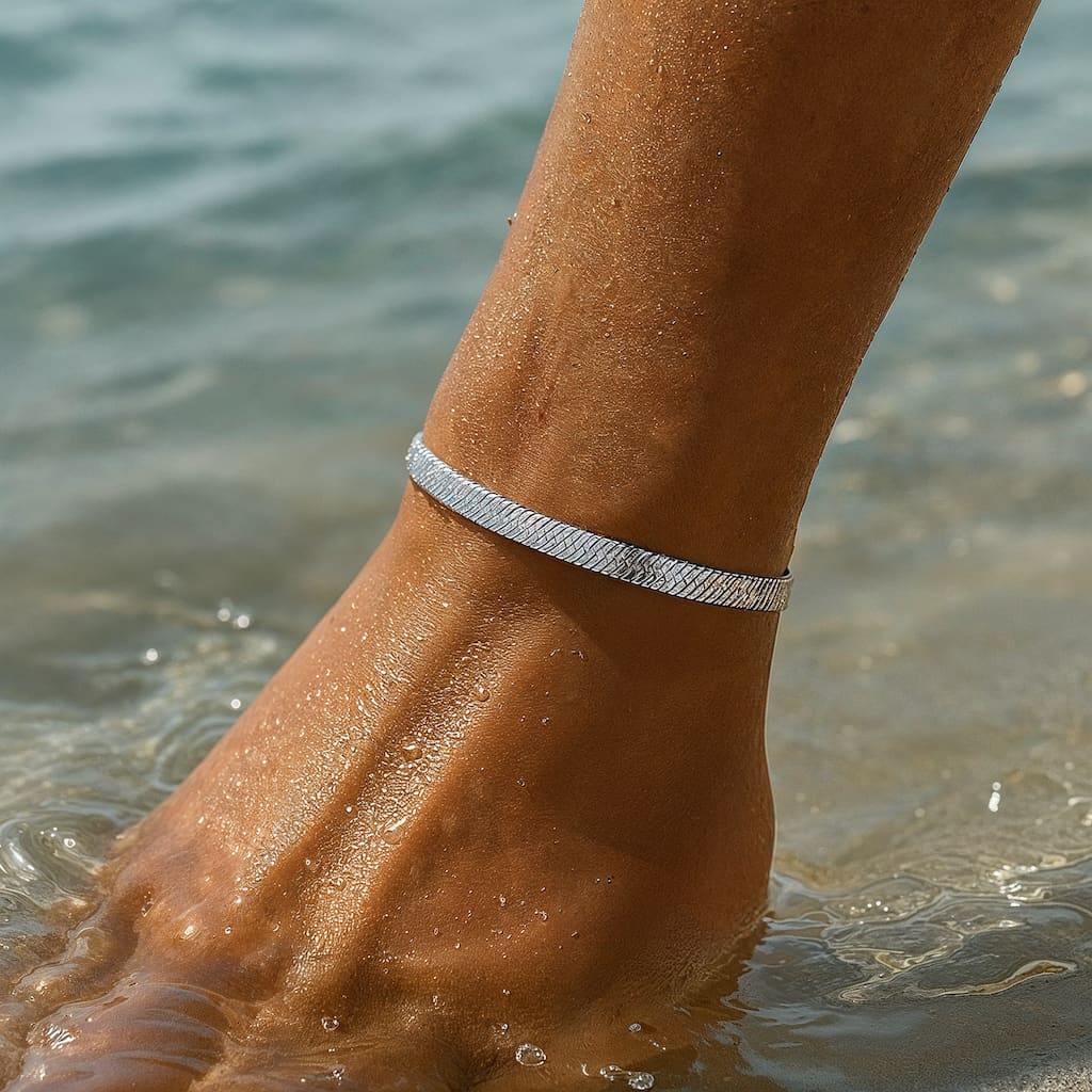 "BRACELETE EM PONTO DE PEIXE" SANTORINI