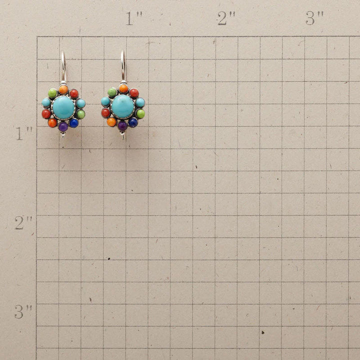Brincos de Argola Turquesa com Cores Variadas