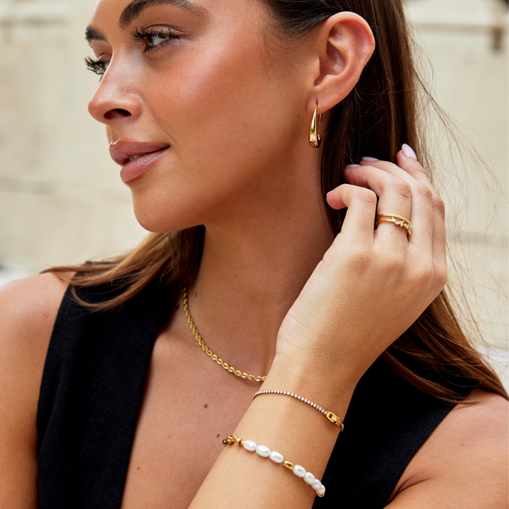 Pulseira Niyah Cristal Dourado