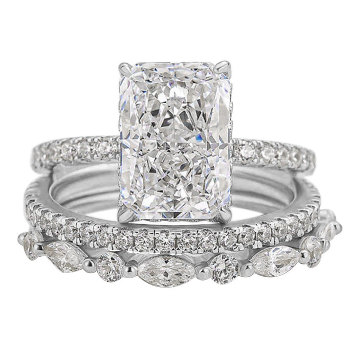 Conjunto de Anéis de Casamento Jaily 3PC