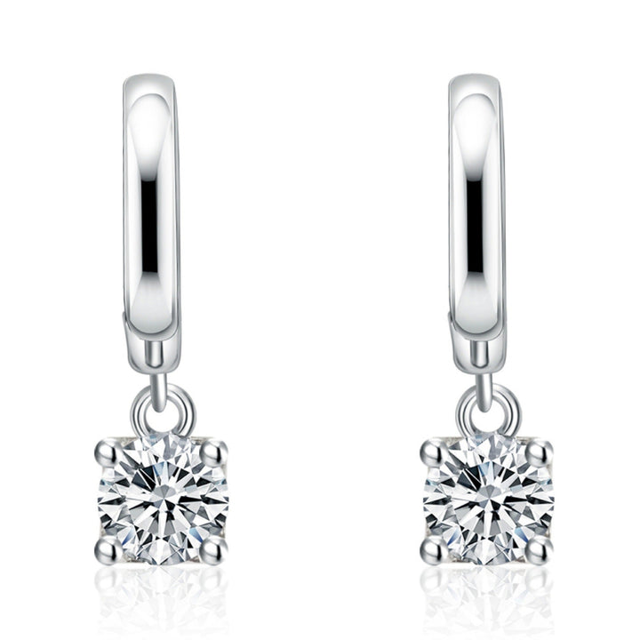 Brincos Aurora Quadrados | Ouro Branco 16k