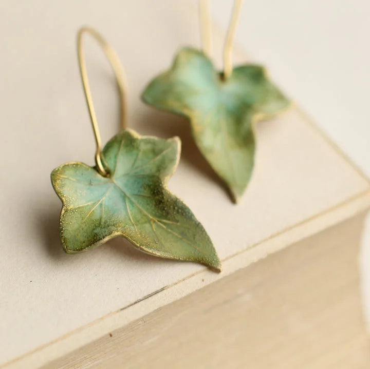Brincos Vintage Folha Verde