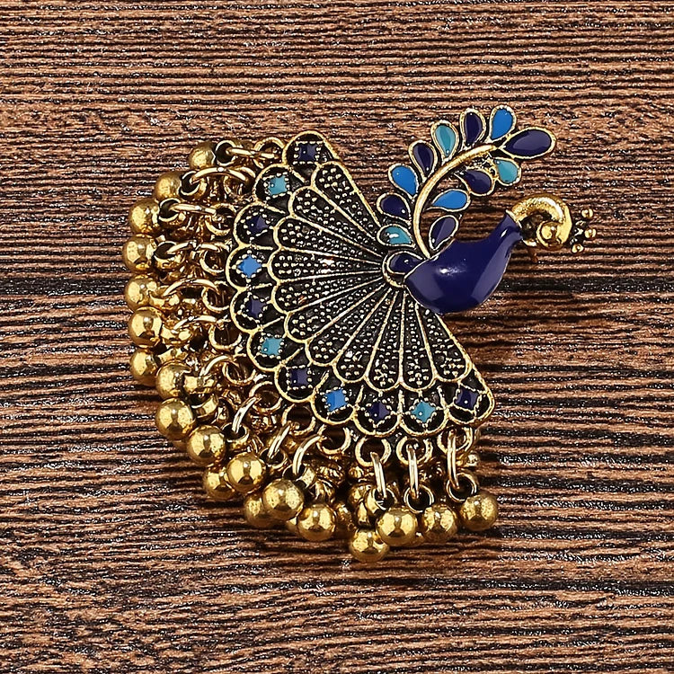 Brincos de pavão vintage de Bollywood