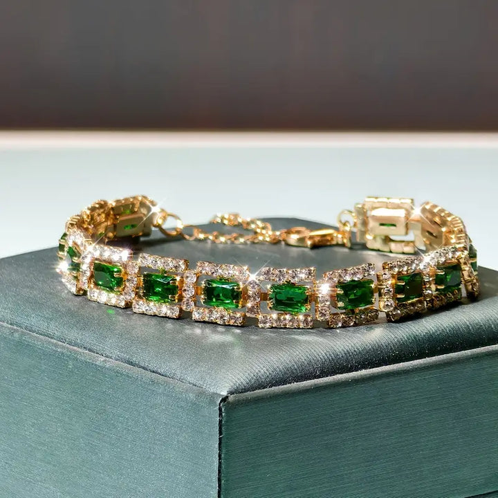 Pulseira Declarativa Verde Esmeralda