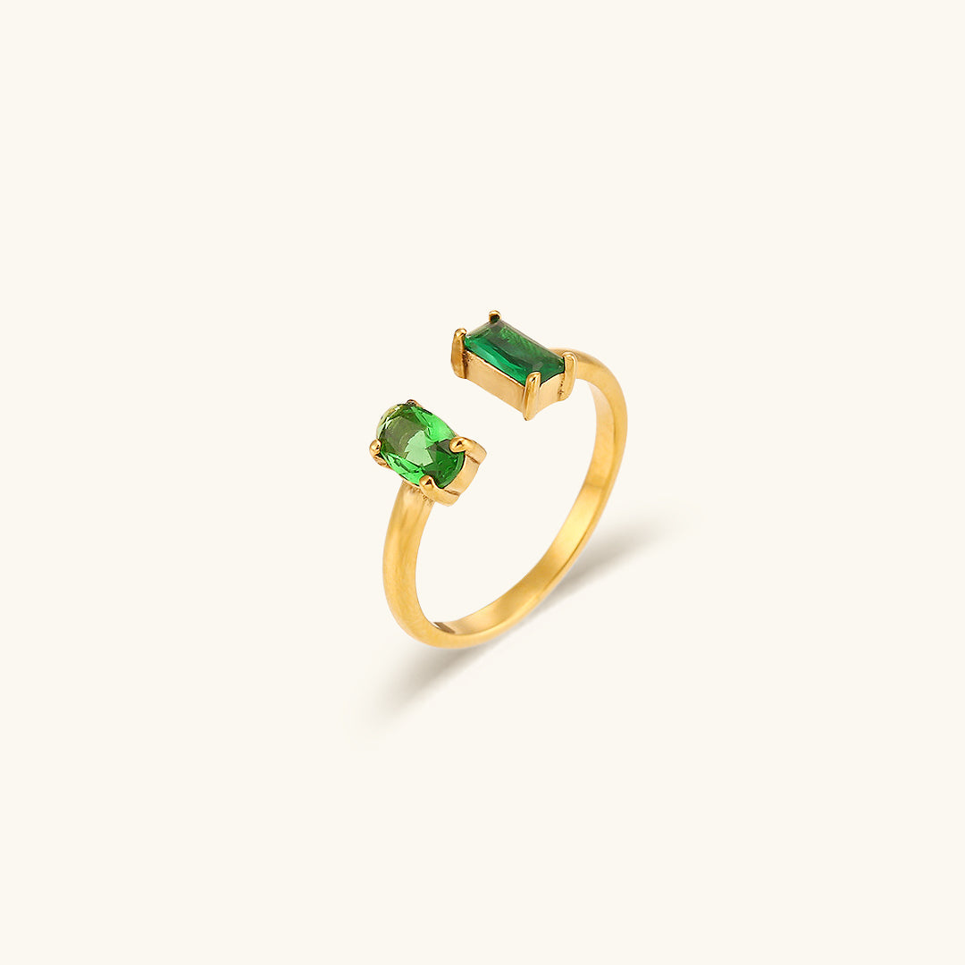 Anel com Pedra Preciosa Fedilia | Dourado