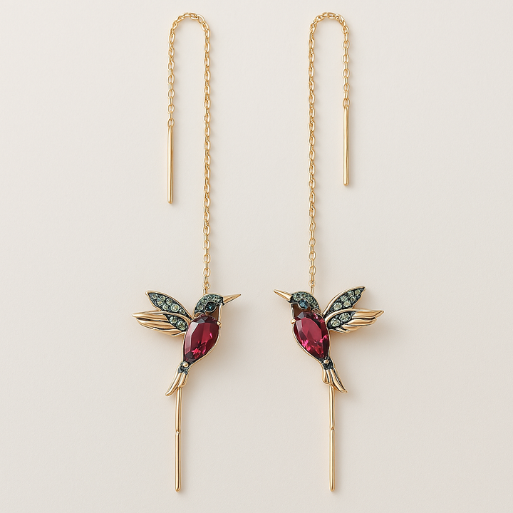 Brincos de Esmalte e Zircônia Colibri
