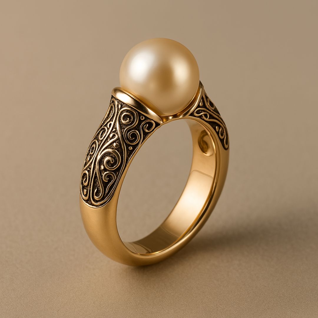 Anel Vintage com Pérola Elegante