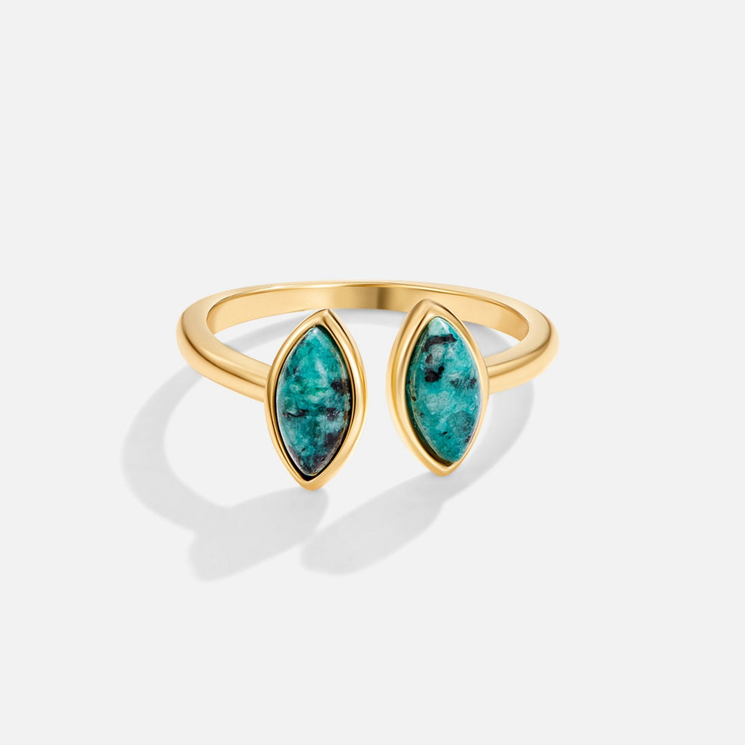 Anel Verde Jade Envolvente