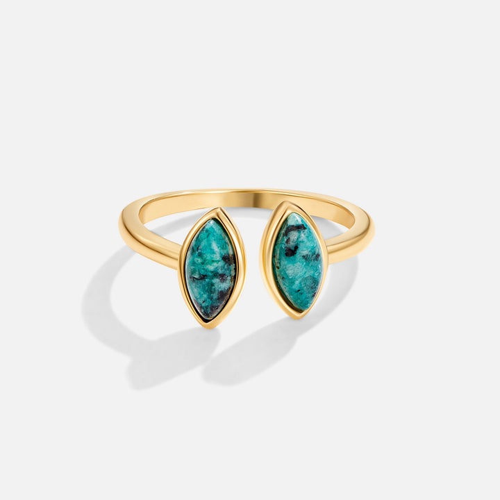 Anel Verde Jade Envolvente