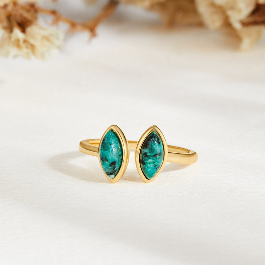 Anel Verde Jade Envolvente