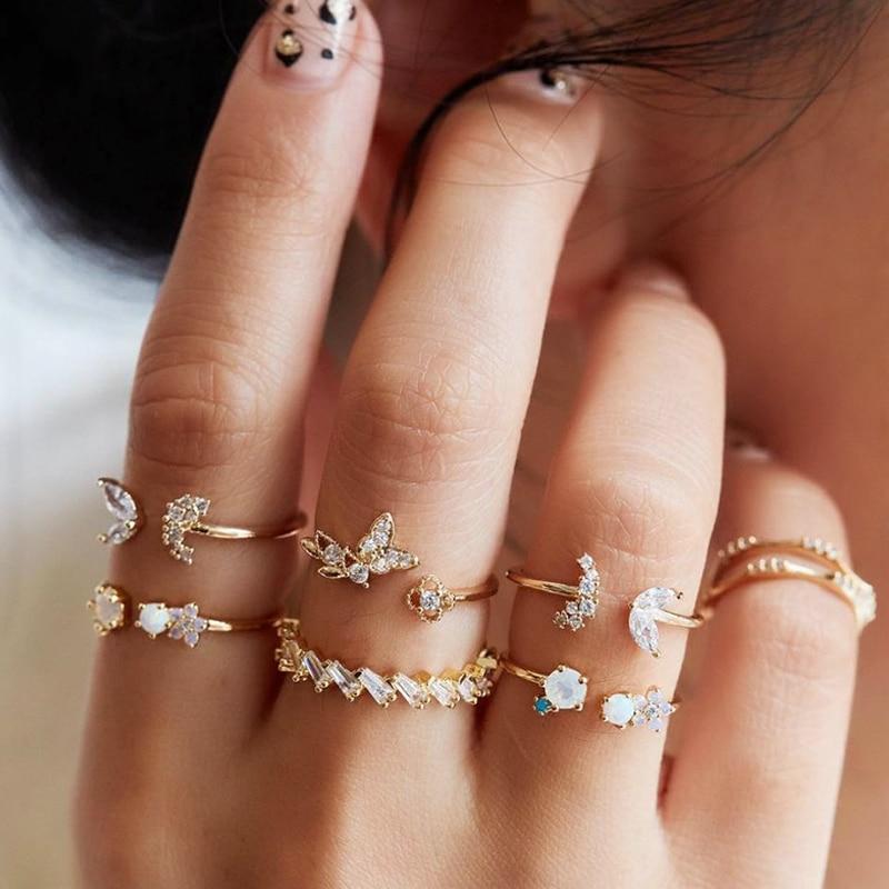 Conjunto Exclusivo de 8 a 12 Anéis Premium