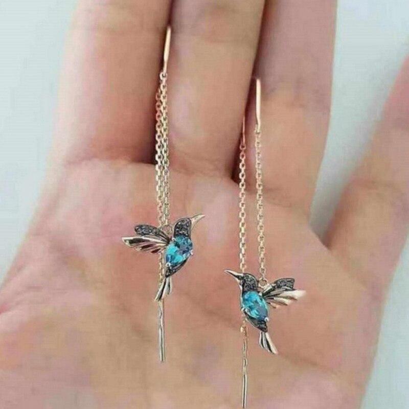 Brincos Colibri em Esmalte com Zircônia