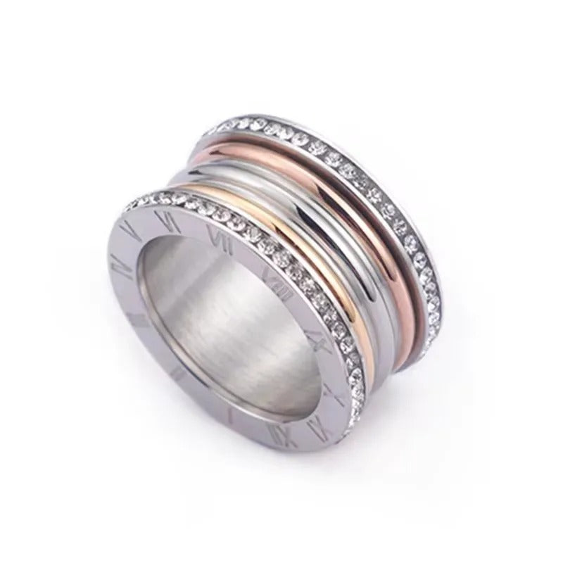 Anel vintage com zirconia incrustada Monaco