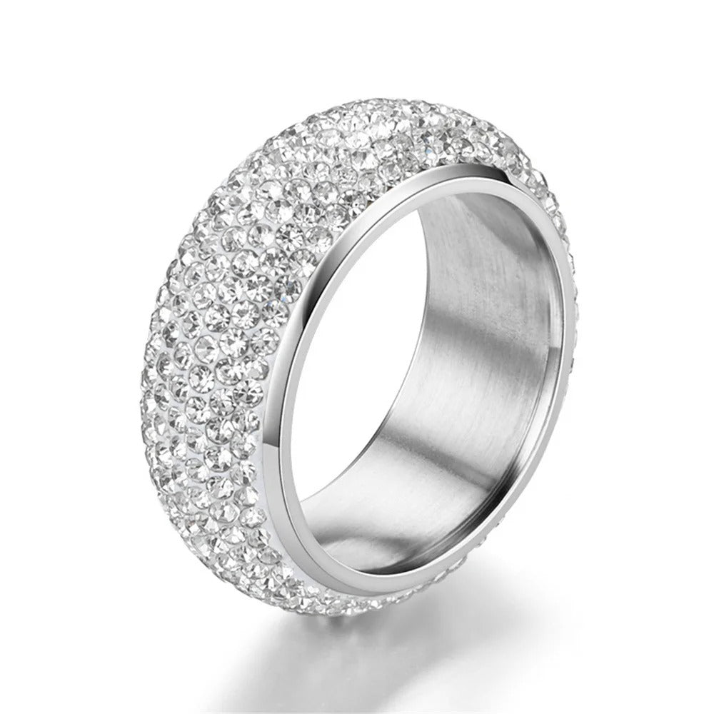 Anel vintage com zirconia incrustada Maldivas