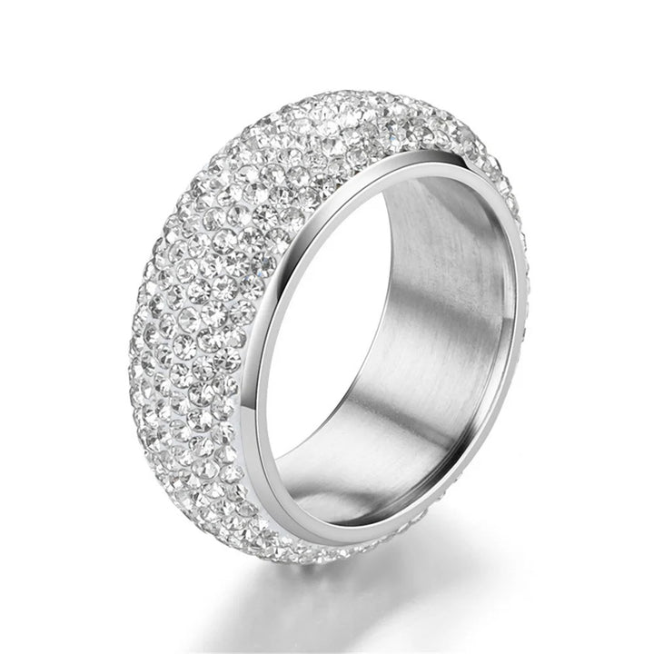 Anel vintage com zirconia incrustada Maldivas