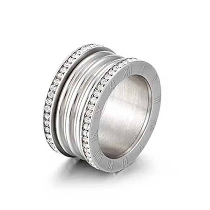 Anel vintage com zirconia incrustada Monaco