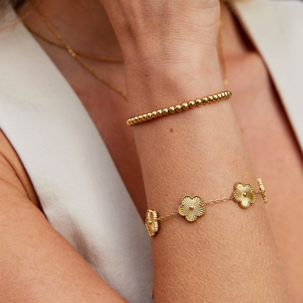 Pulseira Dourada com Contas Niloya