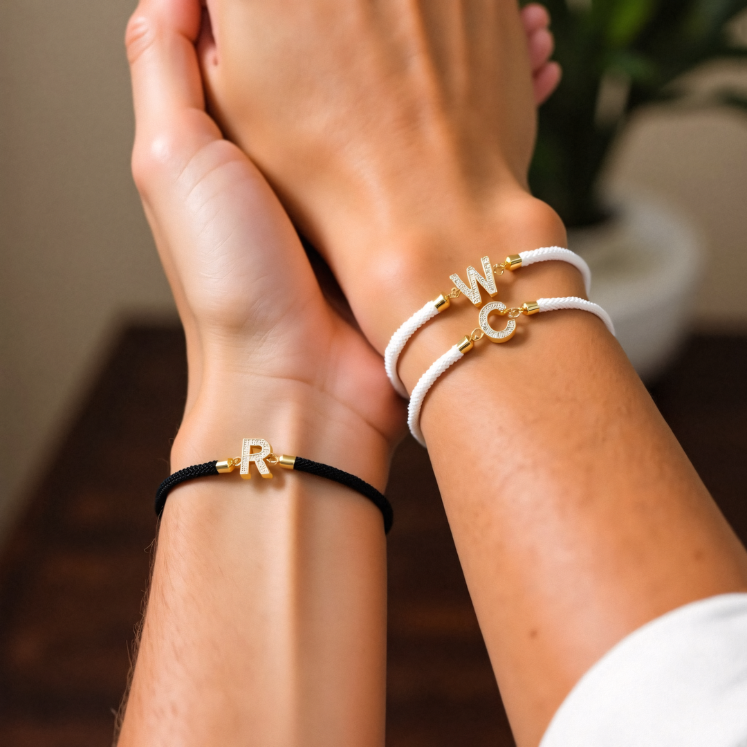 Pulseira Inicial de Diamante Personalizada Unity